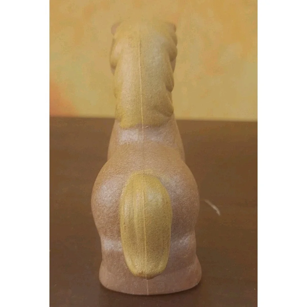 Talkin Tracks Brown Horse Faded Yellow Mane Figure 1973 Mattel Preschool Vintage